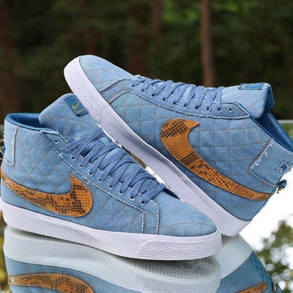 Nike Supreme x SB Zoom Blazer Mid Denim Blue - Picture 8 of 14